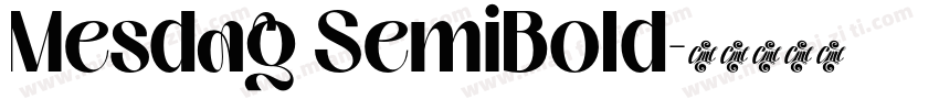 Mesdag SemiBold字体转换
